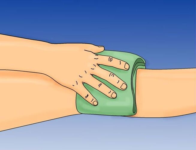 Compresa pe genunchi pentru osteoartrita